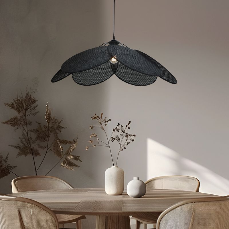 Lámpara colgante de ratán negra, Rowen Lámpara colgante de ratán negra, Rowen