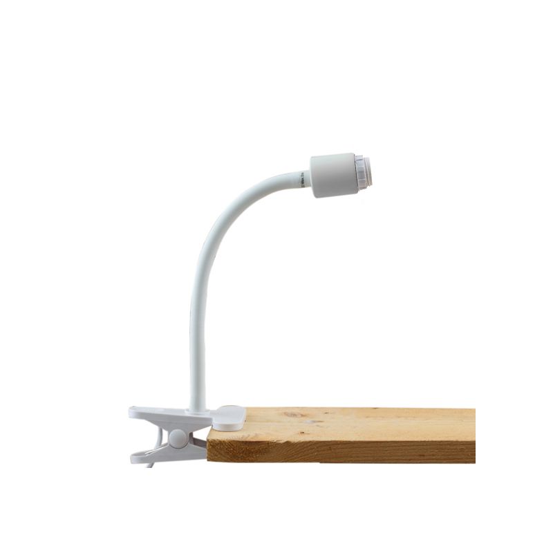 Foco pinza blanco de plástico, Merve, con interruptor