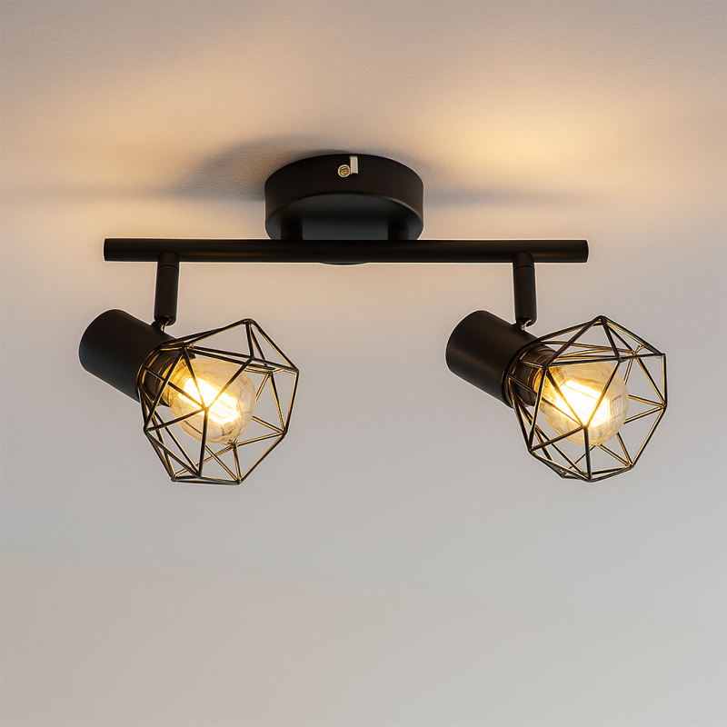 Foco de techo negro industrial, Jaylano Foco de techo negro industrial, Jaylano