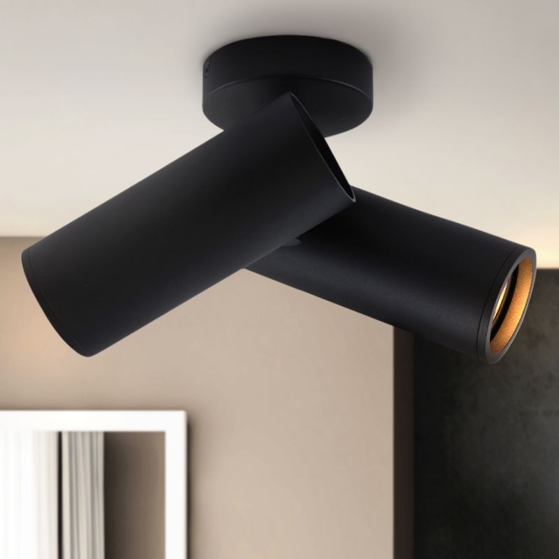 Foco de techo negro moderno, Nadi