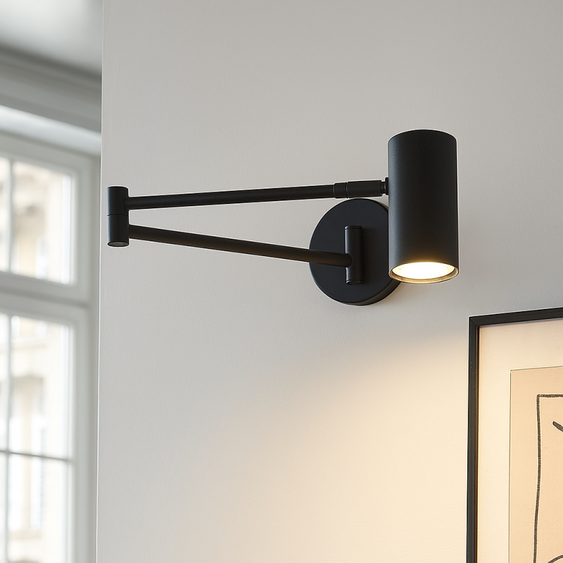 Foco de pared negro moderno, Elena Foco de pared negro moderno, Elena