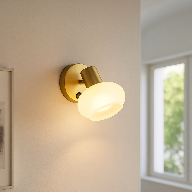 Foco de pared blanco diseño, Skip, con interruptor Foco de pared blanco diseño, Skip, con interruptor