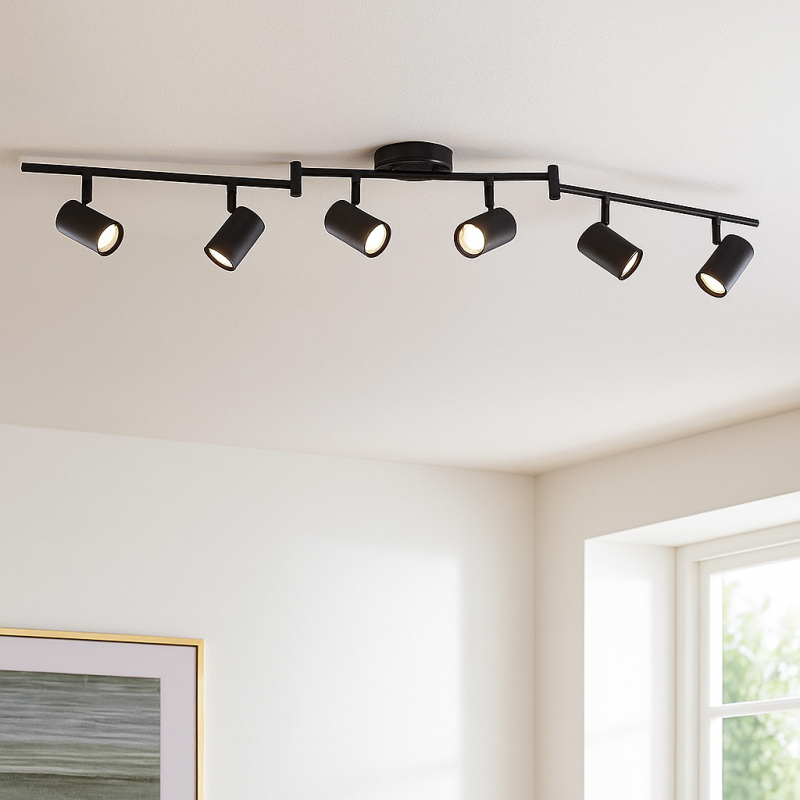 Foco de techo negro moderno, Elena Foco de techo negro moderno, Elena