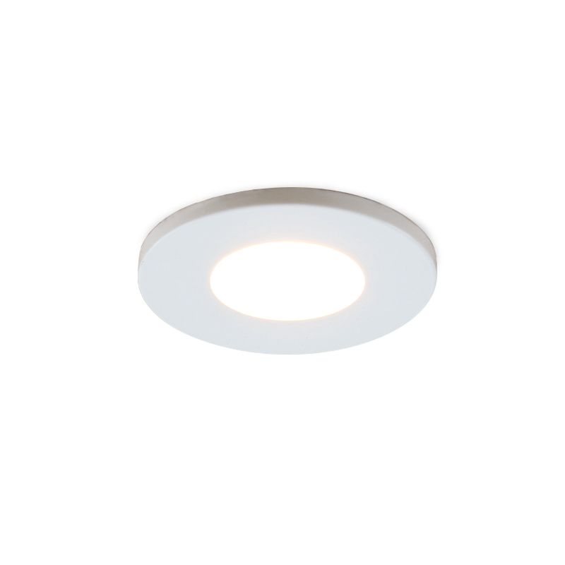 Foco empotrable para porche blanco Dico, IP65, regulable