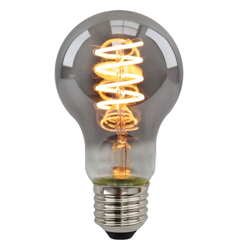 E27 LED bombilla regulable, Tuelo, A60, 4w, vidrio humo, 2200K E27 LED bombilla regulable, Tuelo, A60, 4w, vidrio humo, 2200K