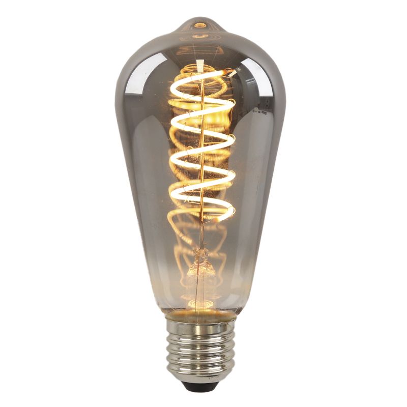 Olucia bombilla LED Edison E27 regulable Tuelo, gris, 4W, 2200K