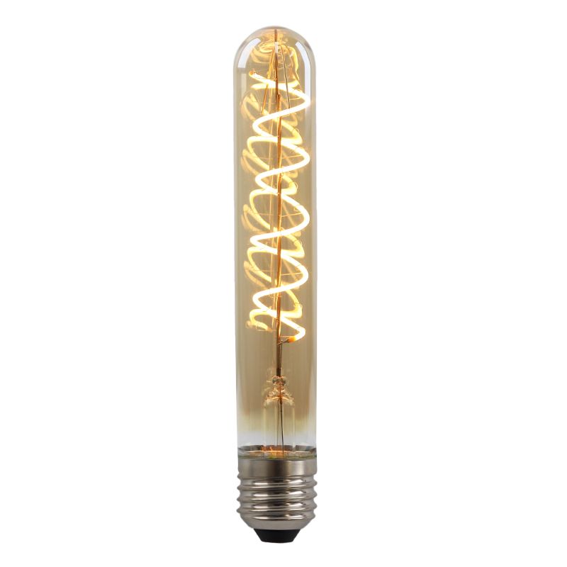 Olucia bombilla LED tubo E27 regulable Damien, ámbar, 4W, 2200K