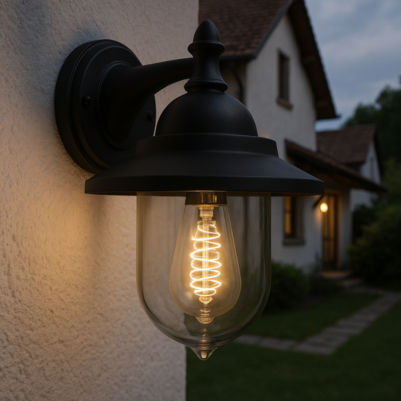 Lámpara exterior negra antigua, Tariq, IP44 Lámpara exterior negra antigua, Tariq, IP44