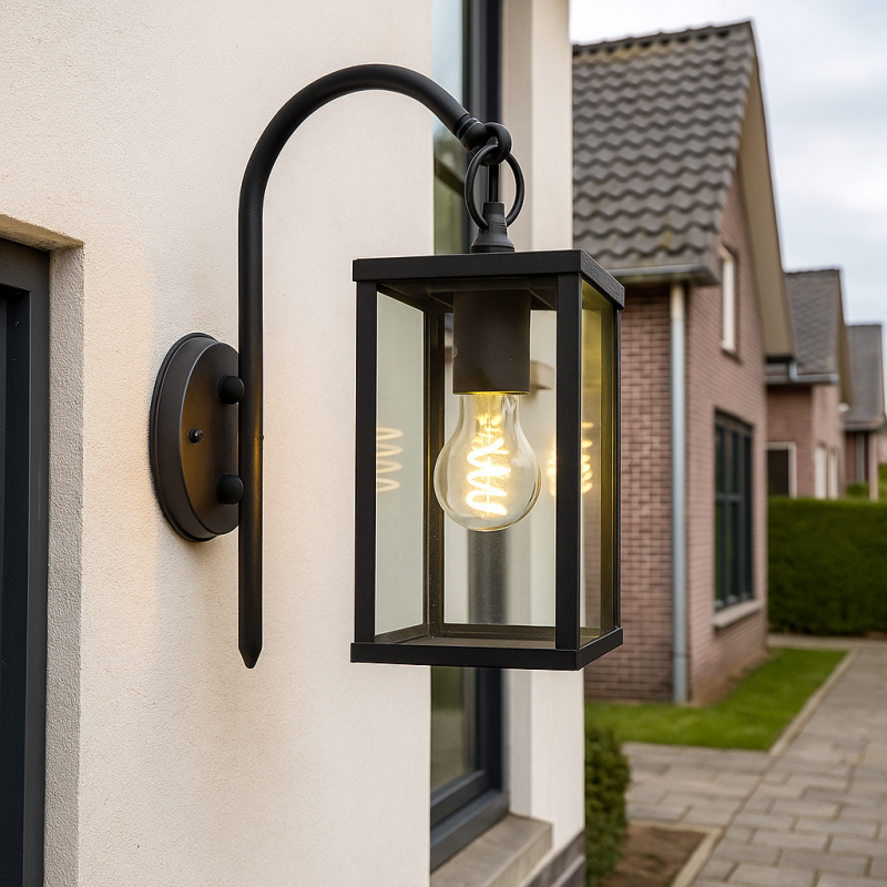 Lámpara exterior negra antigua, Janco, IP44 Lámpara exterior negra antigua, Janco, IP44