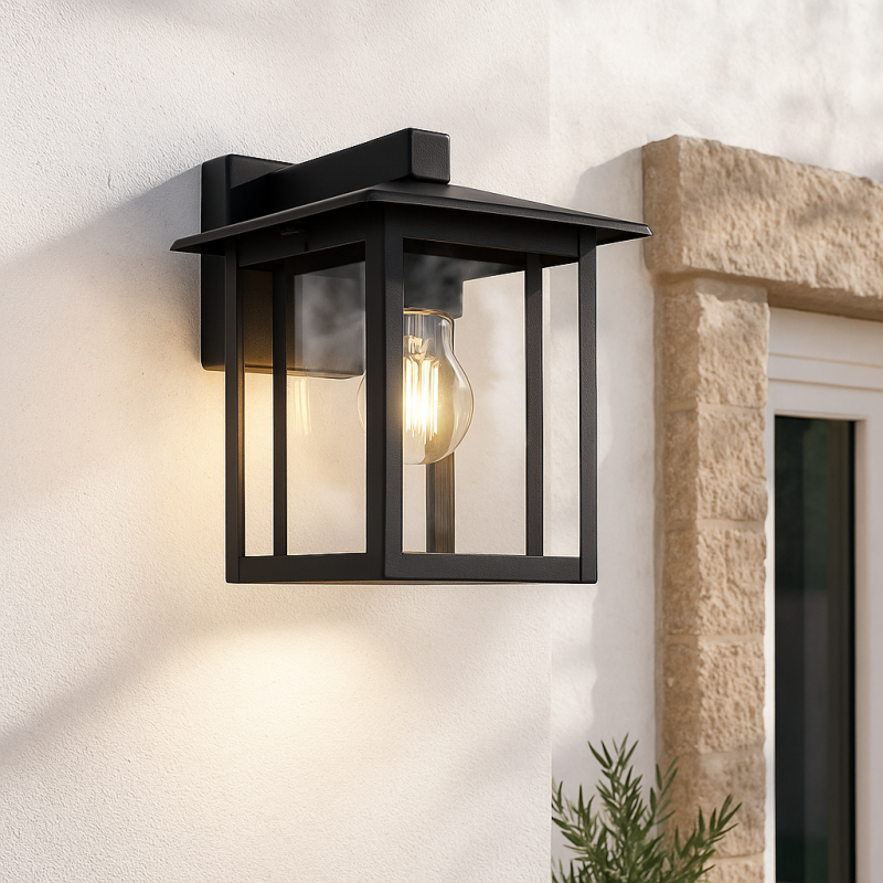 Lámpara exterior negra moderna, Amalie, IP54