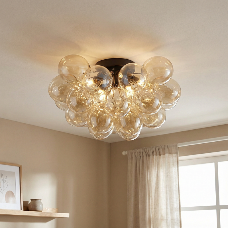 Lámpara de techo ámbar diseño, Cyril Lámpara de techo ámbar diseño, Cyril