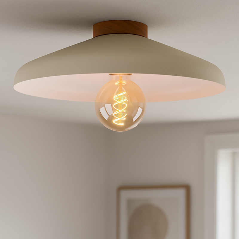 Lámpara de techo beige rústica, Freddie Lámpara de techo beige rústica, Freddie