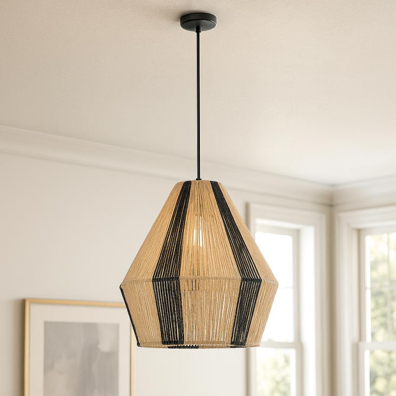 Lámpara colgante marrón rústica, Holly