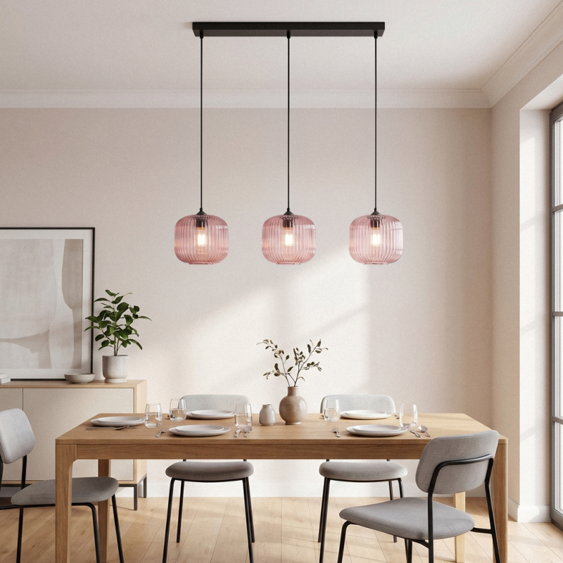 Lámpara colgante rosa diseño, Charlois