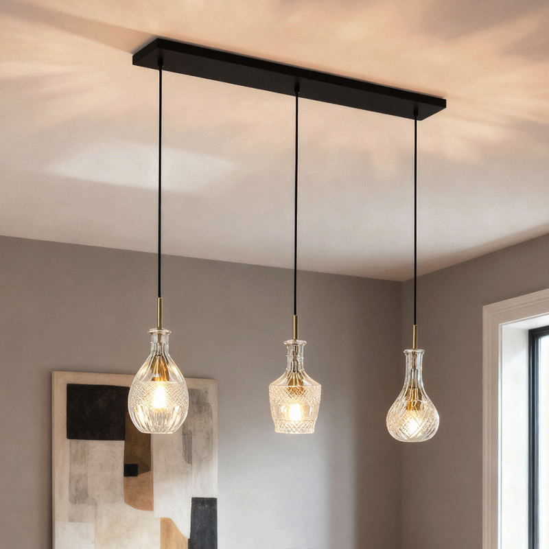 Lámpara colgante transparente diseño, Danny