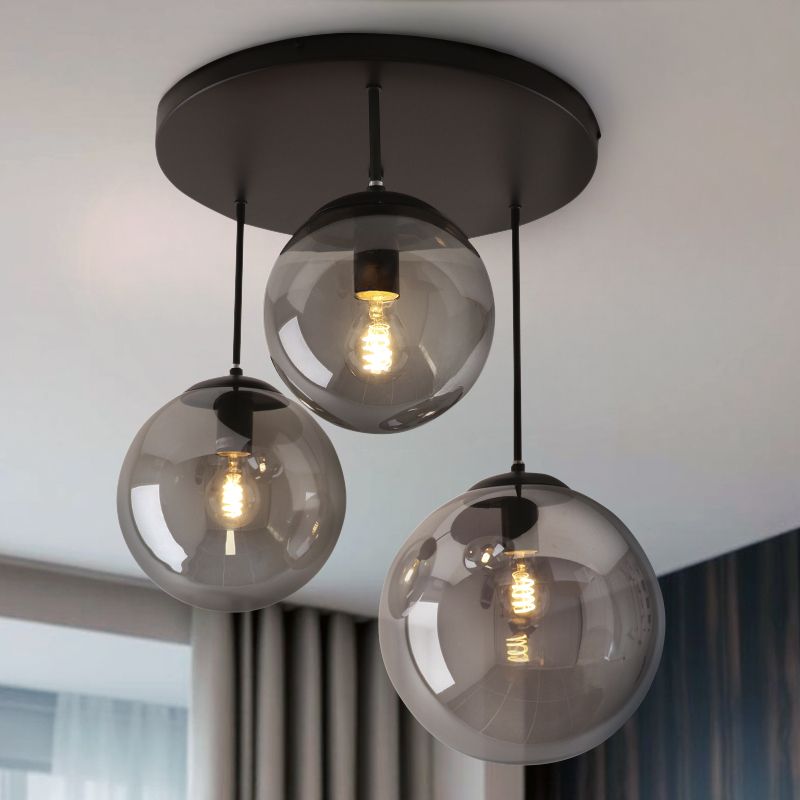 Lámpara de techo negra diseño, Dolf