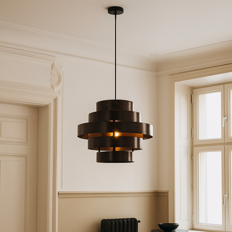 Lámpara colgante marrón rústica, Jana Lámpara colgante marrón rústica, Jana