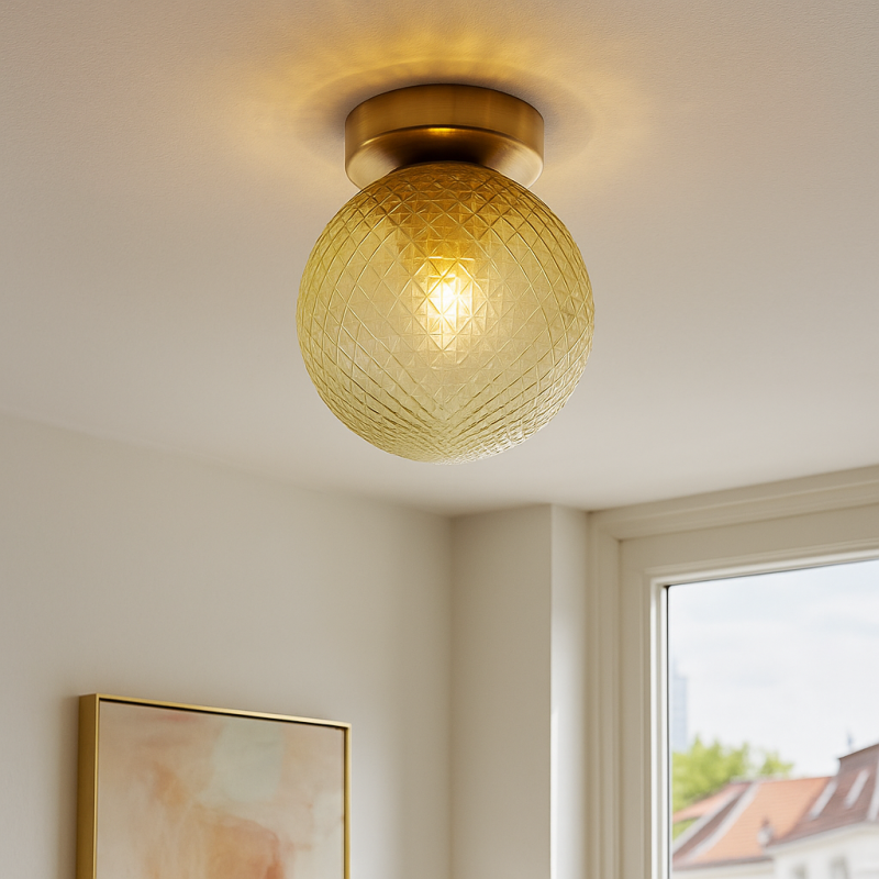 Lámpara de techo verde retro, Johnson