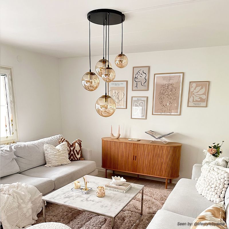 Lámpara colgante ámbar diseño, Dolf