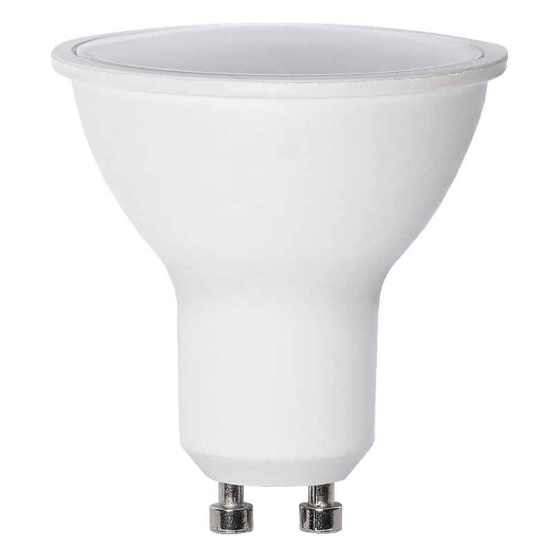 Bombilla LED GU10 4,7W, 3000K, con sensor crepuscular