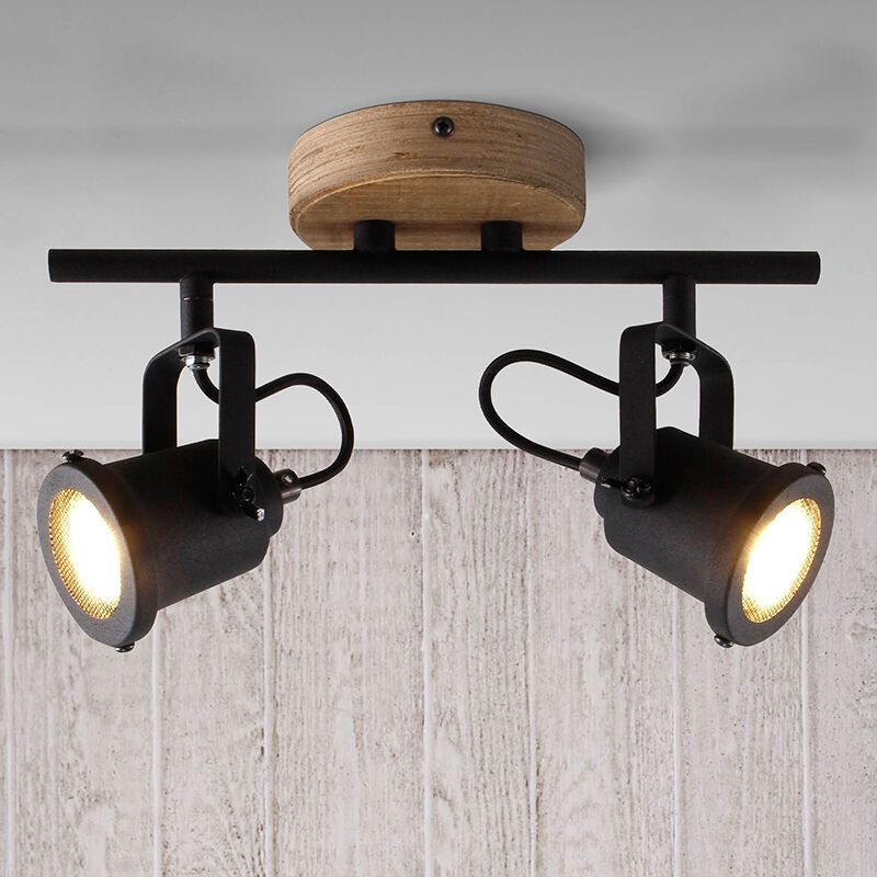 Foco de techo de madera marrón, Jantina