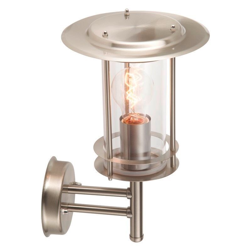 Lámpara exterior cromada de metal, Shamayra, IP44