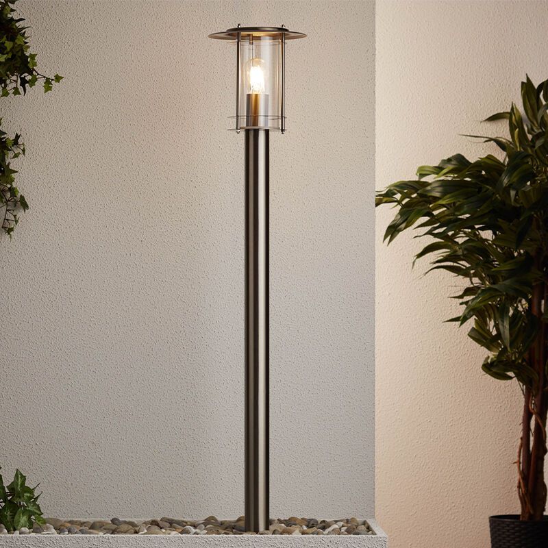 Lámpara exterior cromada de metal, Shamayra, IP44 Lámpara exterior cromada de metal, Shamayra, IP44