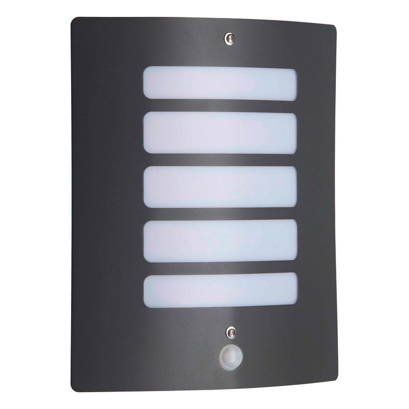 Aplique exterior con sensor de movimiento antracita de metal, Alea, IP44 Aplique exterior con sensor de movimiento antracita de metal, Alea, IP44