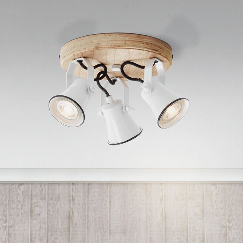 Foco de techo de madera marrón, Carolyn Foco de techo de madera marrón, Carolyn