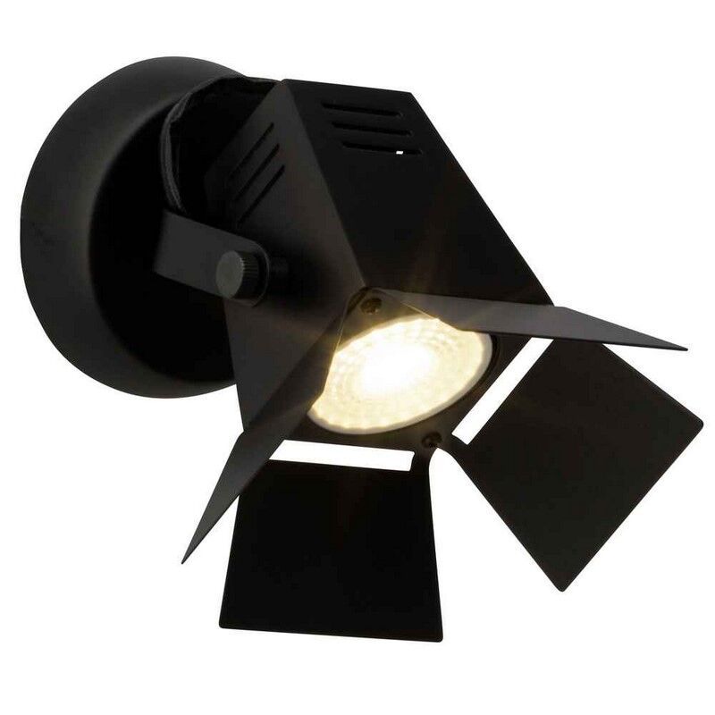 Foco de techo negro industrial, Jowenna, 5W, 3000K LED