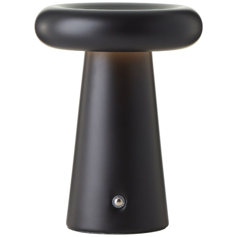 Lámpara de mesa recargable para exterior negra moderna, Stig, 3W, 3000K LED, IP44, regulable en 3 pasos