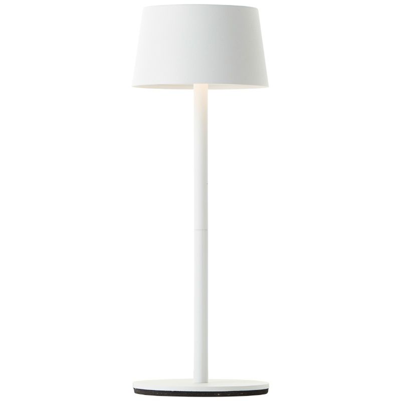 Lámpara de mesa exterior blanca moderna, Petter, 2W, 3000K LED, IP44, regulable en 3 pasos
