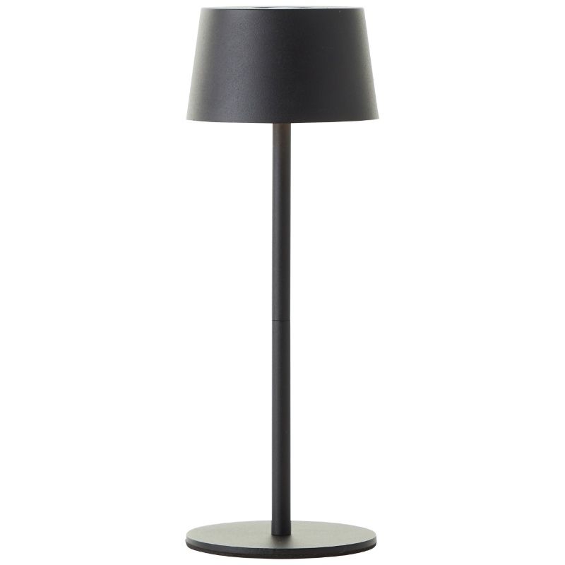 Lámpara de mesa exterior negra moderna, Petter, 2W, 3000K LED, IP44, regulable en 3 pasos