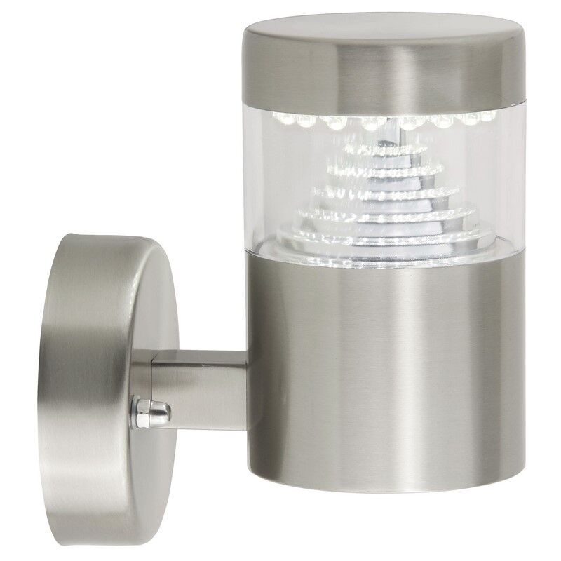 Lámpara exterior cromada de plástico, Samuel, 1W, 6500K LED, IP44