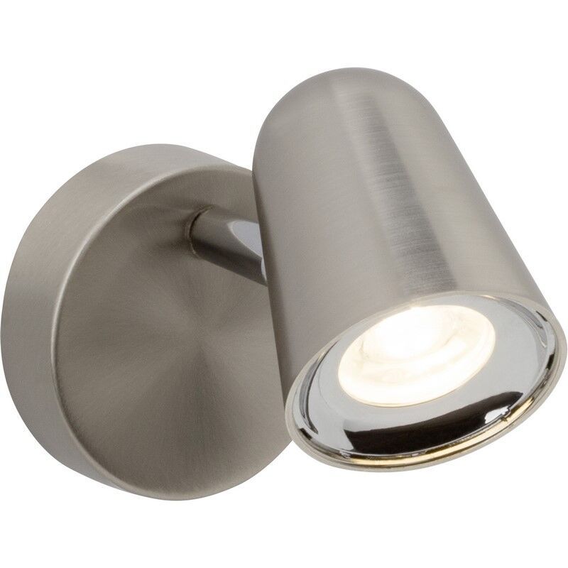Foco de pared cromado de metal, Joyanna, 4W, 3000K LED Foco de pared cromado de metal, Joyanna, 4W, 3000K LED