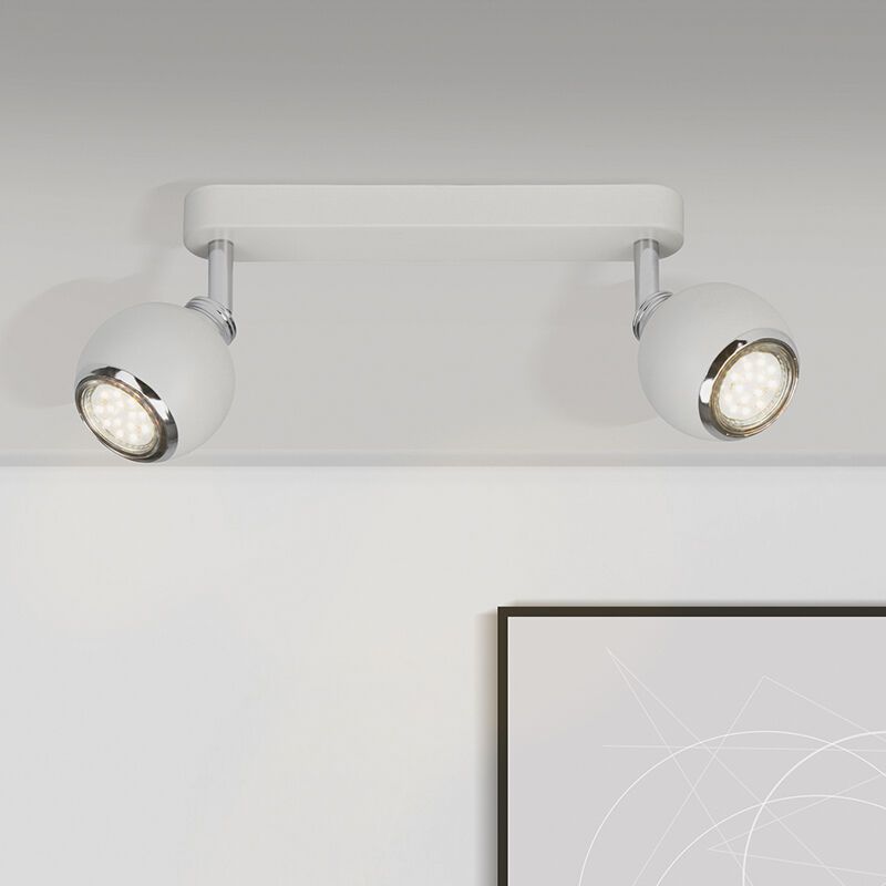 Lámpara de techo blanca de metal, Jorvienelly, 2,5W, 3000K LED Lámpara de techo blanca de metal, Jorvienelly, 2,5W, 3000K LED