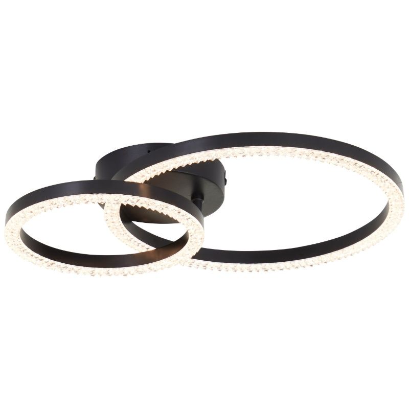 Lámpara de techo negra diseño, Maladon, 22W, 3000K LED