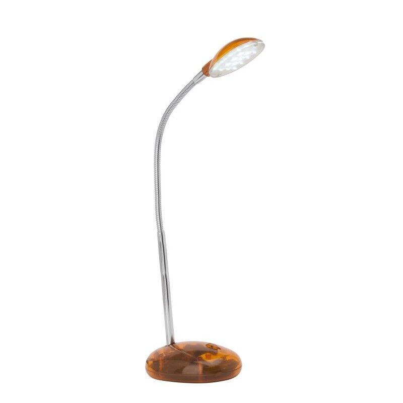 Flexo naranja de plástico, Marenthe, 2W, 6000K LED, con interruptor Flexo naranja de plástico, Marenthe, 2W, 6000K LED, con interruptor