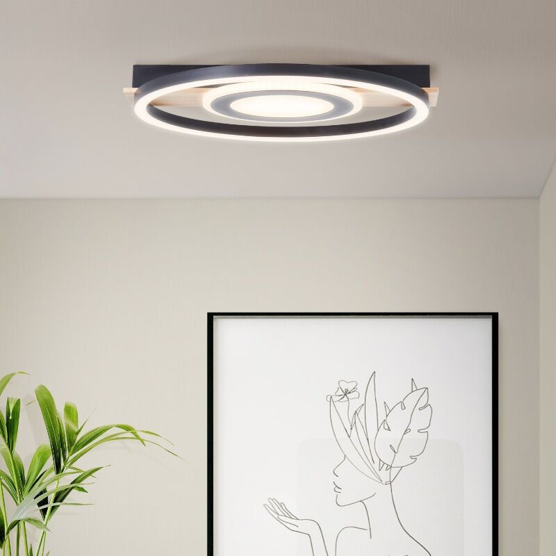Plafón de techo marrón diseño, Konrad, 20W, 3000K LED