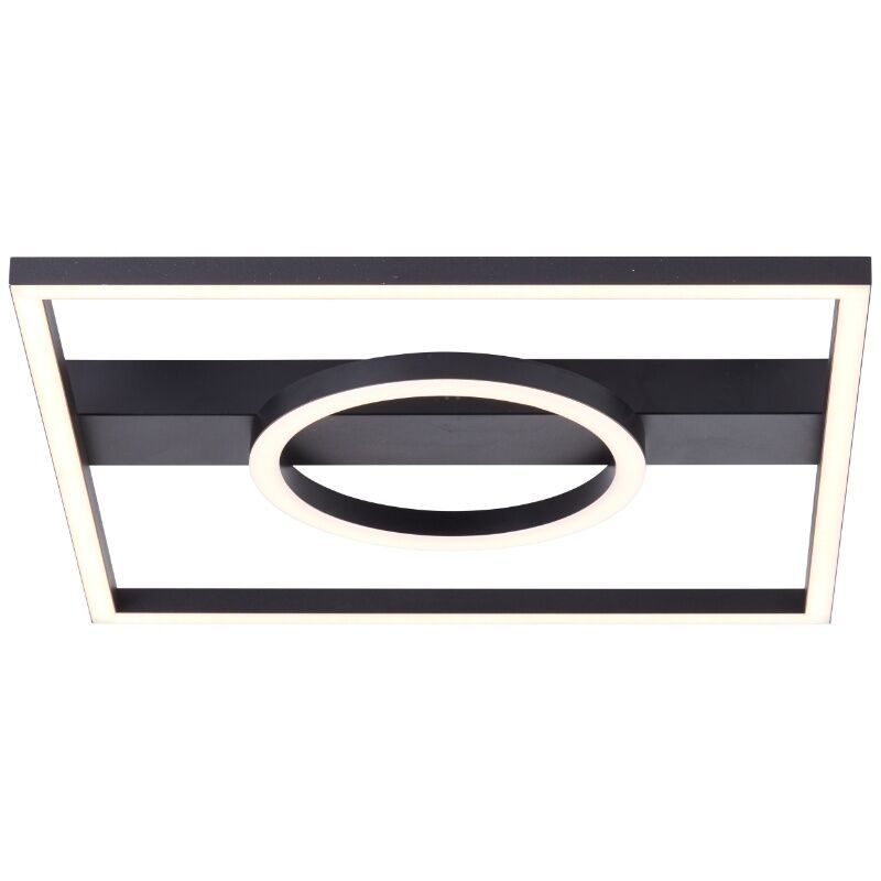 Plafón de techo negro diseño, Konrad, 20W, 3000K LED