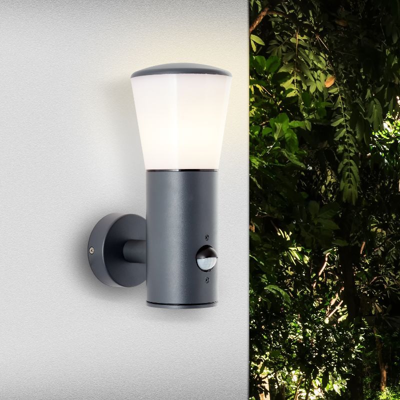 Aplique exterior con sensor de movimiento antracita moderno, Rawi, IP44