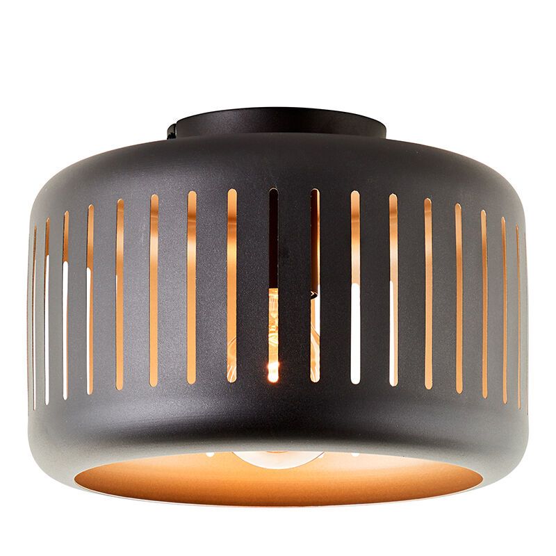 Plafón de techo negro industrial, Veronika Plafón de techo negro industrial, Veronika