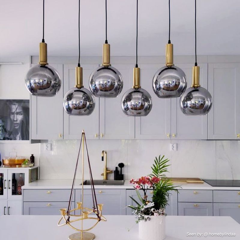 Lámpara colgante gris diseño, Giada