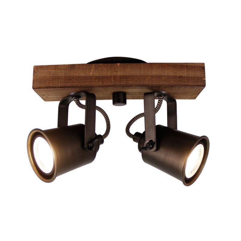 Foco de techo de madera negro, Clazina Foco de techo de madera negro, Clazina