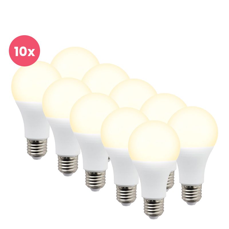 10 pack Lagiba bombilla LED E27 Bradley, 12W, 3000K
