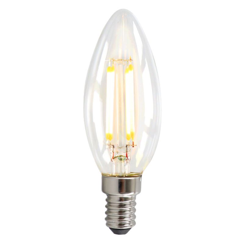E14 LED bombilla vela regulable, 3w, de cristal transparente, 2700k E14 LED bombilla vela regulable, 3w, de cristal transparente, 2700k