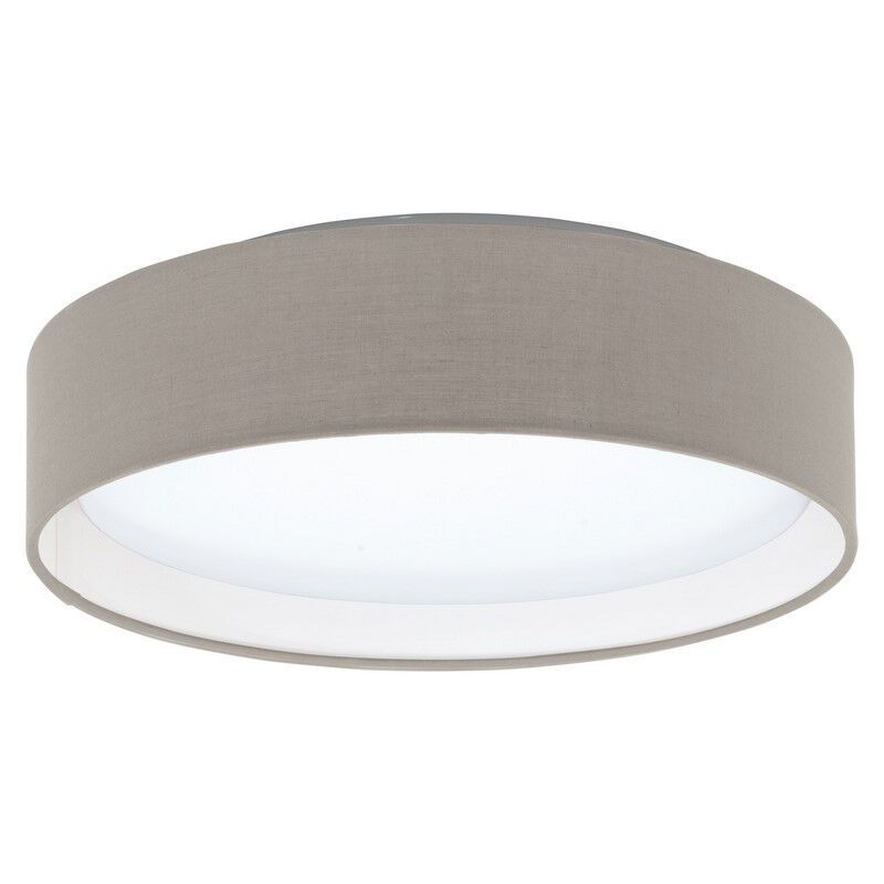 Plafón de techo gris pardo de tela, Abano, 12W, 3000K LED
