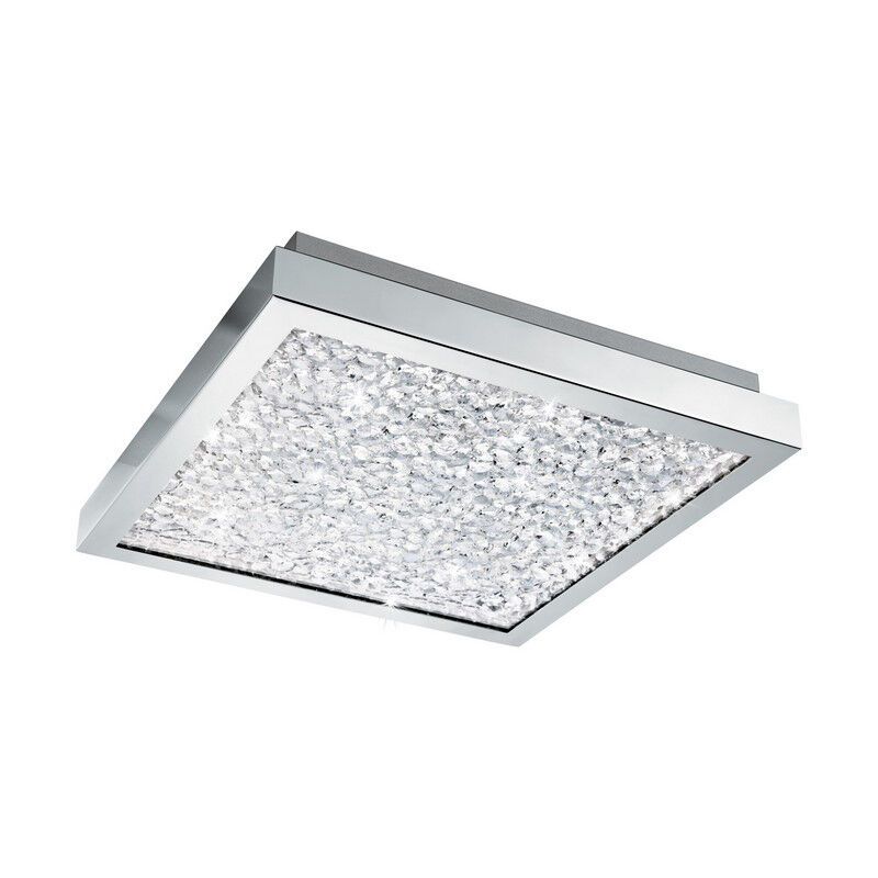 Lámpara de techo cromada de vidrio, Aarnoud, 16W, 4000K LED
