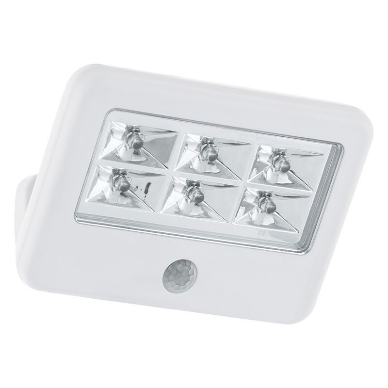 Aplique exterior con sensor de movimiento blanco de plástico, Patricia, 0,5W, 4000K LED, IP54 Aplique exterior con sensor de movimiento blanco de plástico, Patricia, 0,5W, 4000K LED, IP54