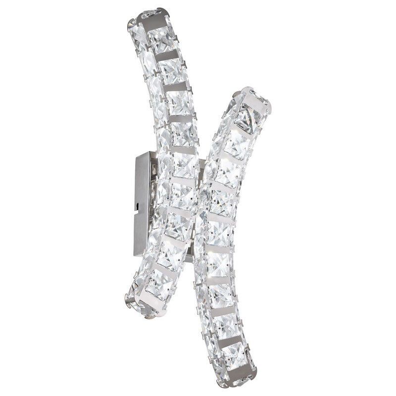 Aplique cromado de cristal, Dirk, 12W, 4000K LED Aplique cromado de cristal, Dirk, 12W, 4000K LED